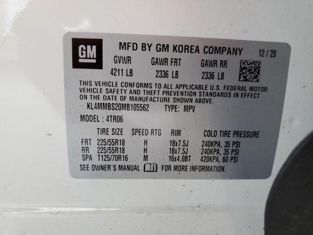 Photo 10 from auction – 2021 BUICK ENCORE GX with VIN KL4MMBS20MB105562