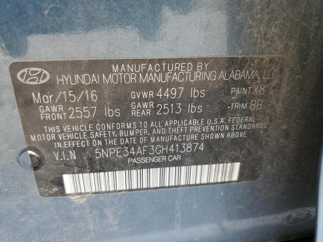 Photo 10 from auction – 2016 HYUNDAI SONATA SPO with VIN 5NPE34AF3GH413874