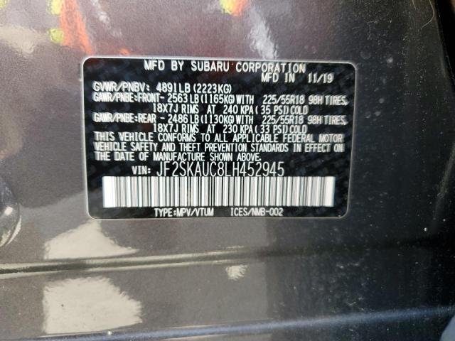 Photo 10 from auction – 2020 SUBARU FORESTER L with VIN JF2SKAUC8LH452945