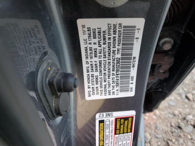 Photo 10 from auction – 2011 HONDA CIVIC EX with VIN 19XFA1F87BE023652