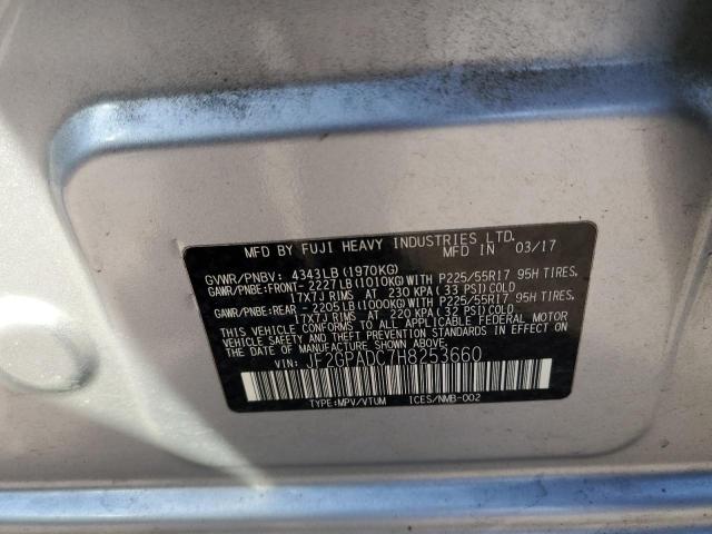 Photo 10 from auction – 2017 SUBARU CROSSTREK with VIN JF2GPADC7H8253660