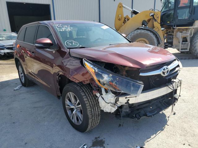 TOYOTA HIGHLANDER 2016 with VIN 5TDZKRFH1GS150757 - Photo from auction