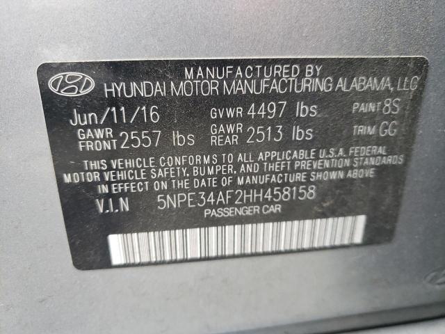 Photo 10 from auction – 2017 HYUNDAI SONATA SPO with VIN 5NPE34AF2HH458158