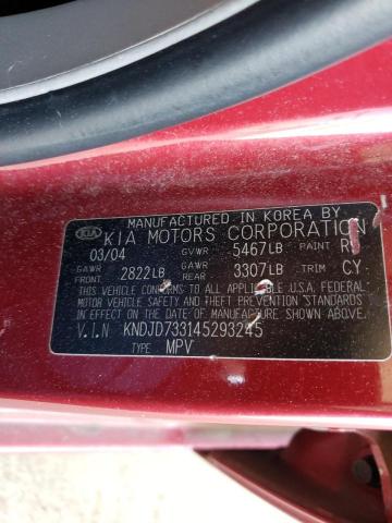 Photo 10 from auction – 2004 KIA SORENTO EX with VIN KNDJD733145293245