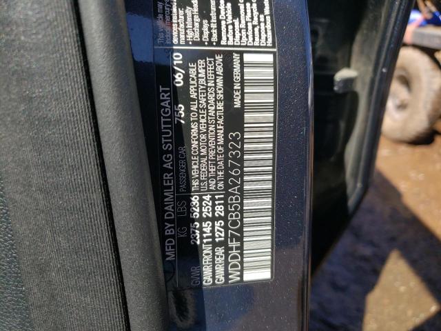 Photo 10 from auction – 2011 MERCEDES-BENZ E 550 with VIN WDDHF7CB5BA267323