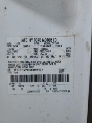 Photo 10 from auction – 2009 FORD F150 with VIN 1FTRF12W49KB05493