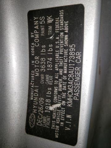 Photo 10 from auction – 2010 HYUNDAI ACCENT BLU with VIN KMHCM3AC8AU173895