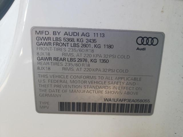 Photo 10 from auction – 2014 AUDI Q5 PREMIUM with VIN WA1LFAFP3EA058055