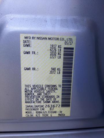 Photo 10 from auction – 2017 NISSAN ALTIMA 2.5 with VIN 1N4AL3AP1HC263672