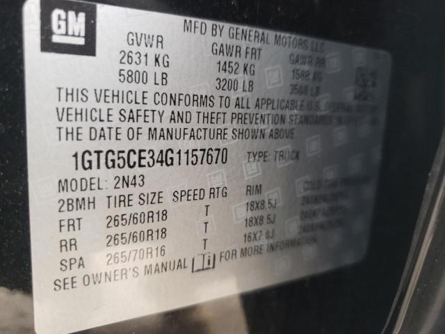 Photo 10 from auction – 2016 GMC CANYON SLE with VIN 1GTG5CE34G1157670