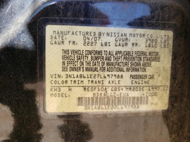 Photo 10 from auction – 2007 NISSAN SENTRA 2.0 with VIN 3N1AB61E27L697988