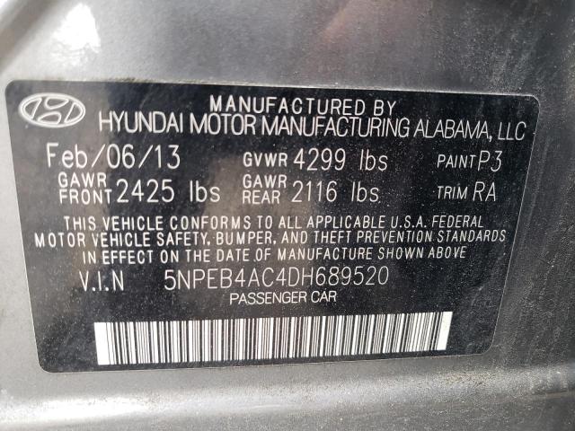 Photo 10 from auction – 2013 HYUNDAI SONATA GLS with VIN 5NPEB4AC4DH689520