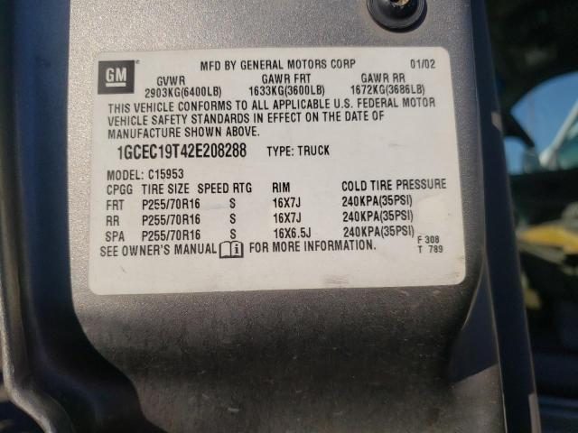 Photo 10 from auction – 2002 CHEVROLET SILVERADO with VIN 1GCEC19T42E208288