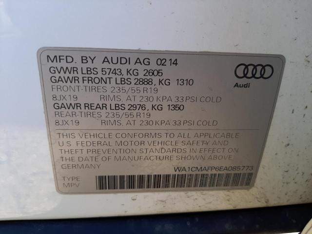 Photo 10 from auction – 2014 AUDI Q5 TDI PRE with VIN WA1CMAFP6EA085773