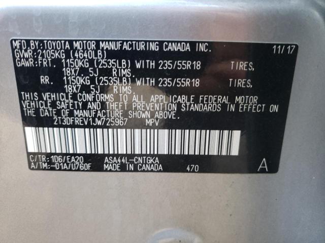 Photo 10 from auction – 2018 TOYOTA RAV4 LIMIT with VIN 2T3DFREV1JW725967