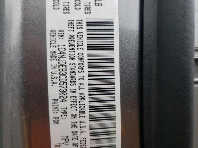 Photo 10 from auction – 2012 JEEP COMPASS LA with VIN 1C4NJDEB3CD573024