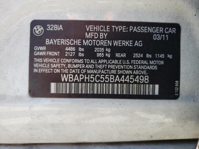 Photo 10 from auction – 2011 BMW 328 I SULE with VIN WBAPH5C55BA445498
