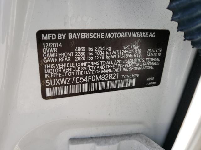 Photo 10 from auction – 2015 BMW X3 SDRIVE2 with VIN 5UXWZ7C54F0M82821