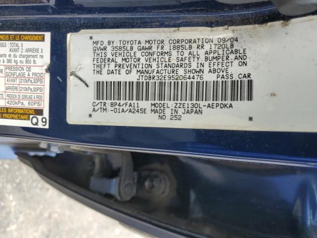 Photo 10 from auction – 2005 TOYOTA COROLLA CE with VIN JTDBR32E952064476