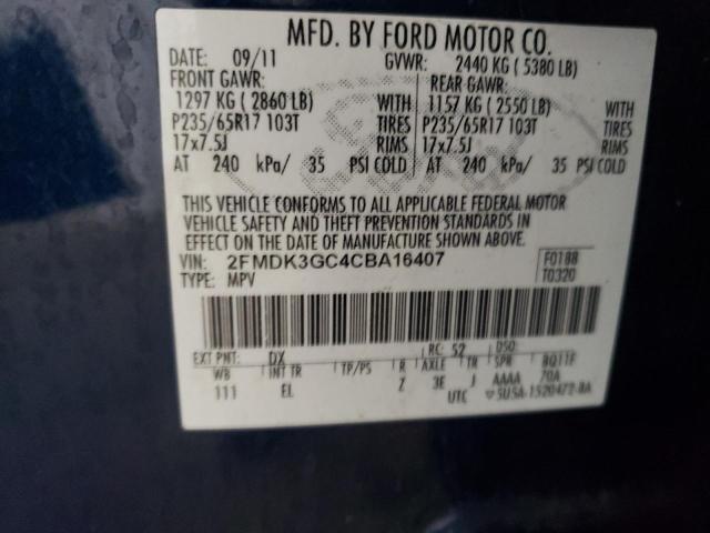 Photo 10 from auction – 2012 FORD EDGE SE with VIN 2FMDK3GC4CBA16407