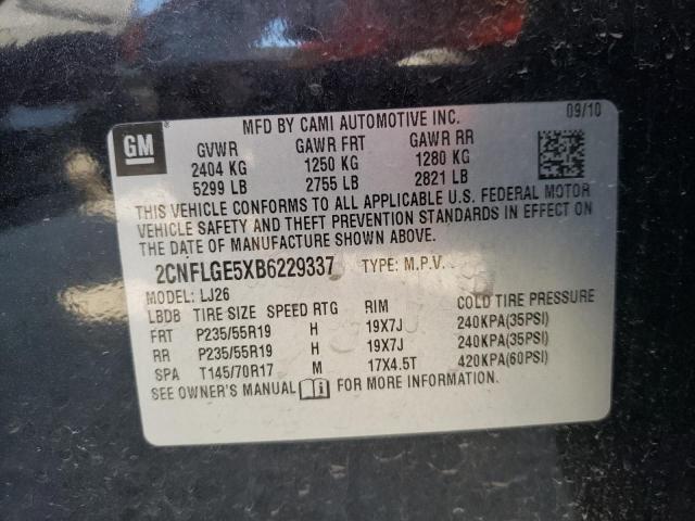 Photo 10 from auction – 2011 CHEVROLET EQUINOX LT with VIN 2CNFLGE5XB6229337