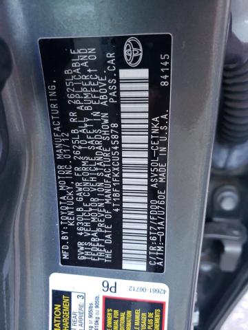 Photo 10 from auction – 2012 TOYOTA CAMRY BASE with VIN 4T1BF1FKXCU545878