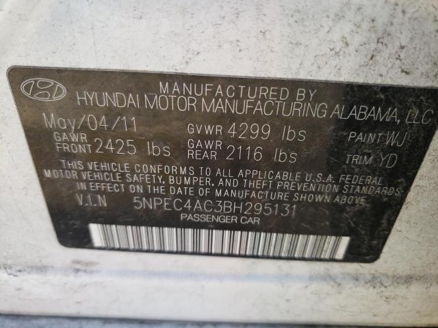 Photo 10 from auction – 2011 HYUNDAI SONATA SE with VIN 5NPEC4AC3BH295131