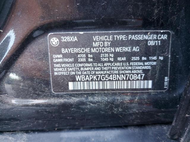 Photo 10 from auction – 2011 BMW 328 XI with VIN WBAPK7G54BNN70847