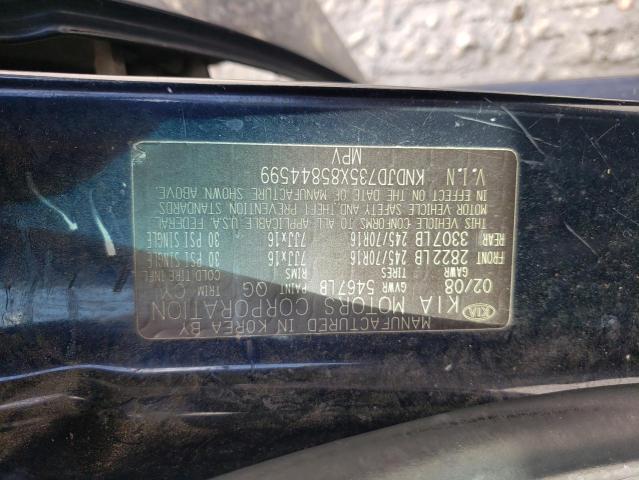Photo 10 from auction – 2008 KIA SORENTO EX with VIN KNDJD735X85844599