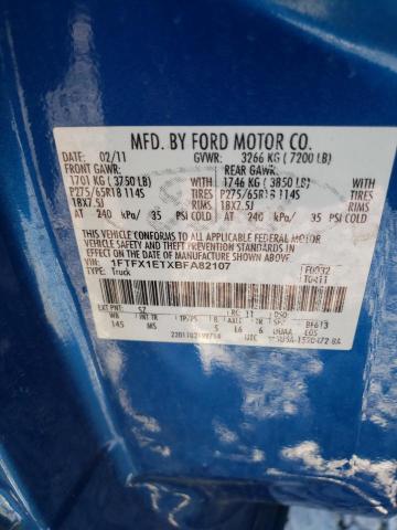 Photo 10 from auction – 2011 FORD F150 SUPER with VIN 1FTFX1ETXBFA82107