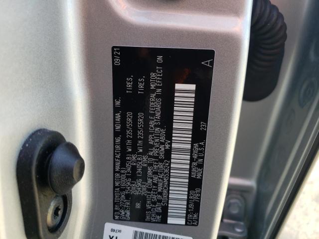 Photo 10 from auction – 2021 TOYOTA HIGHLANDER with VIN 5TDXBRCH4MS536242