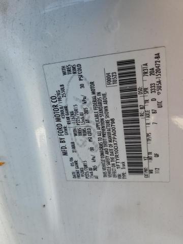 Photo 10 from auction – 2007 FORD RANGER with VIN 1FTYR10DX7PA00798