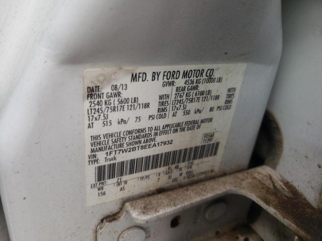 Photo 10 from auction – 2014 FORD F250 SUPER with VIN 1FT7W2BT8EEA17932