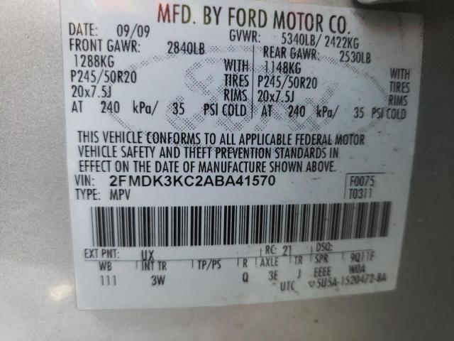 Photo 10 from auction – 2010 FORD EDGE LIMIT with VIN 2FMDK3KC2ABA41570