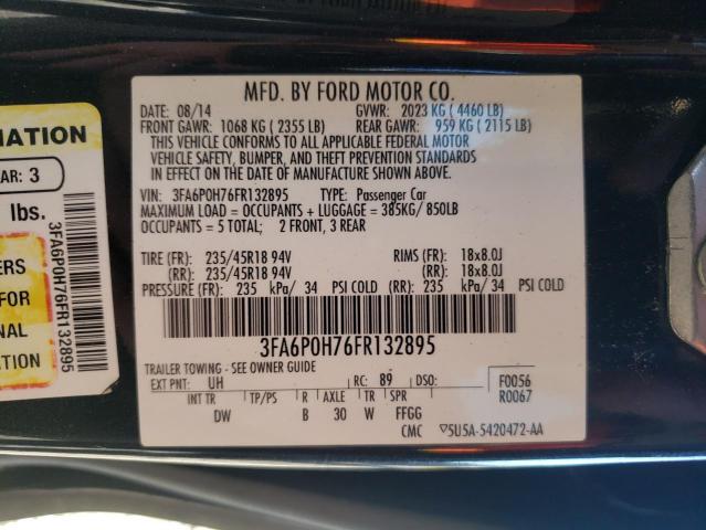 Photo 10 from auction – 2015 FORD FUSION SE with VIN 3FA6P0H76FR132895