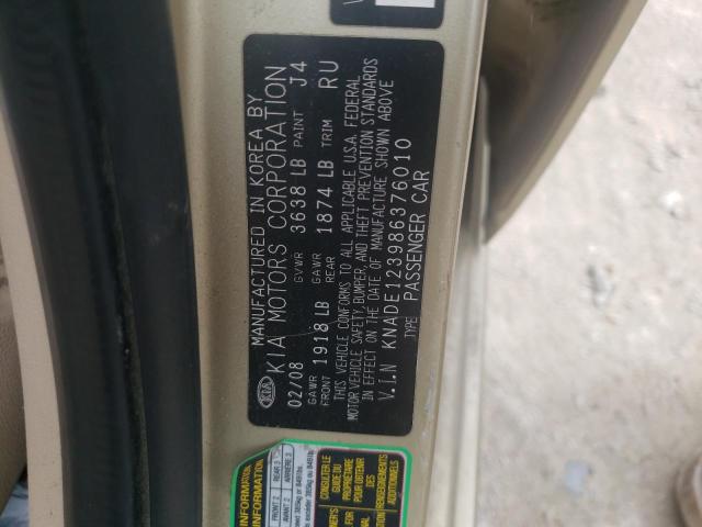 Photo 10 from auction – 2008 KIA RIO BASE with VIN KNADE123986376010