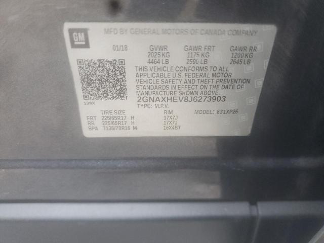Photo 10 from auction – 2018 CHEVROLET EQUINOX LS with VIN 2GNAXHEV8J6273903