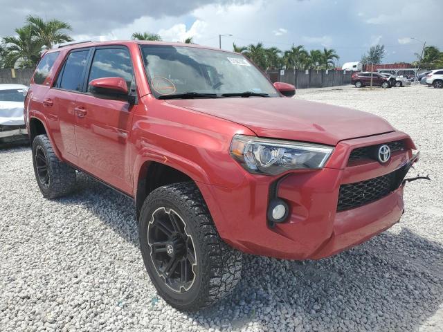 TOYOTA 4RUNNER SR 2015 with VIN JTEZU5JR8F5100814 - Photo from auction