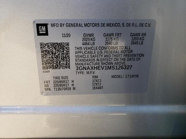 Photo 10 from auction – 2021 CHEVROLET EQUINOX LS with VIN 3GNAXHEV1MS126327