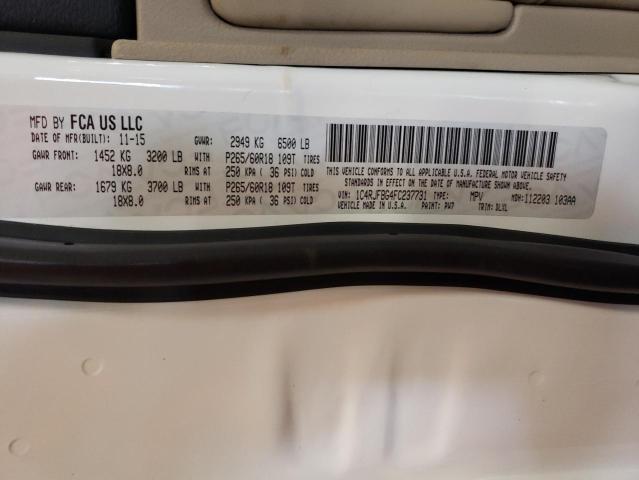Photo 10 from auction – 2015 JEEP GRAND CHER with VIN 1C4RJFBG4FC237731
