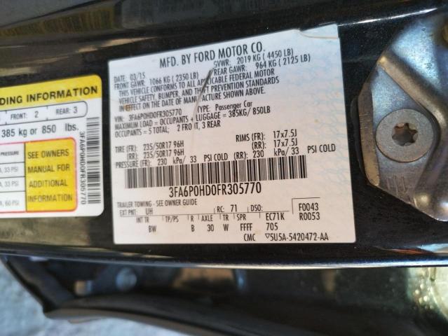 Photo 10 from auction – 2015 FORD FUSION SE with VIN 3FA6P0HD0FR305770