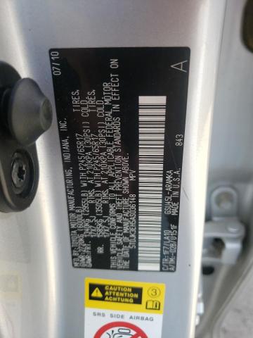 Photo 10 from auction – 2010 TOYOTA HIGHLANDER with VIN 5TDJK3EH5AS036148