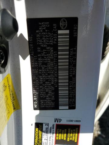 Photo 10 from auction – 2011 TOYOTA CAMRY BASE with VIN 4T1BF3EKXBU777151