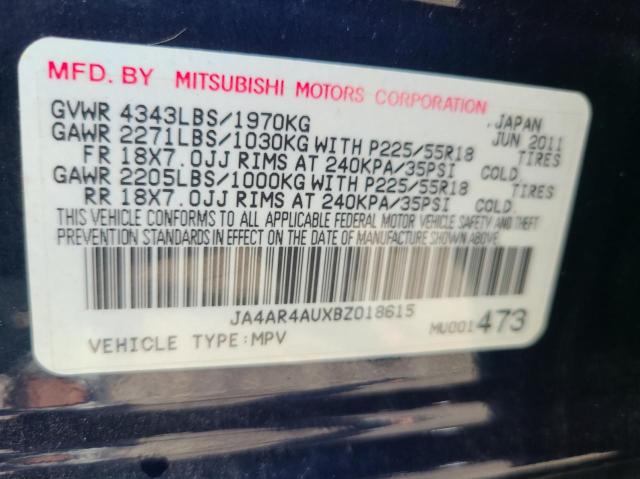 Photo 10 from auction – 2011 MITSUBISHI OUTLANDER with VIN JA4AR4AUXBZ018615