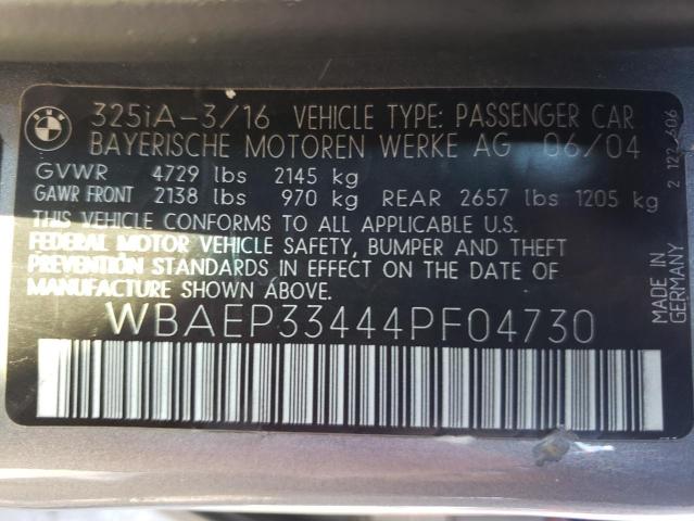 Photo 10 from auction – 2004 BMW 325 XIT with VIN WBAEP33444PF04730
