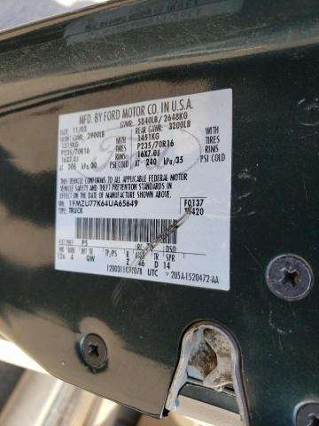 Photo 10 from auction – 2004 FORD EXPLORER S with VIN 1FMZU77K64UA65649