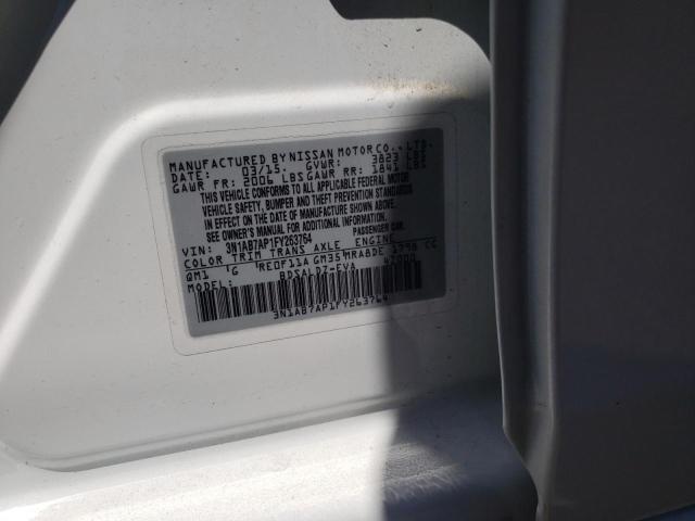 Photo 10 from auction – 2015 NISSAN SENTRA S with VIN 3N1AB7AP1FY263764