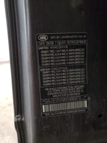 Photo 10 from auction – 2006 LAND ROVER RANGE ROVE with VIN SALSF25496A966972