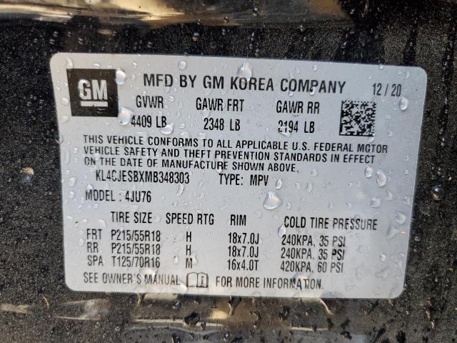 Foto 10 de la subasta – 2021 BUICK ENCORE PRE con VIN KL4CJESBXMB348303