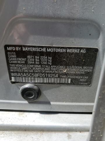 Photo 10 from auction – 2015 BMW 528 I with VIN WBA5A5C58FD519254